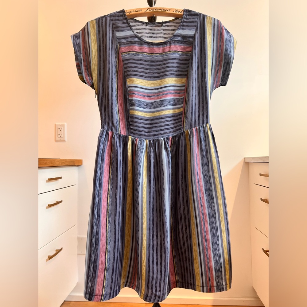 Striped Multicolor Babydoll Dress